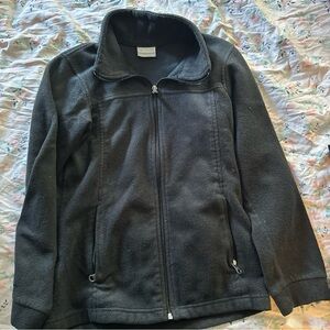 Columbia Girls Benton Springs Full-Zip Fleece Jacket - Charcoal - Size M (10/12)
